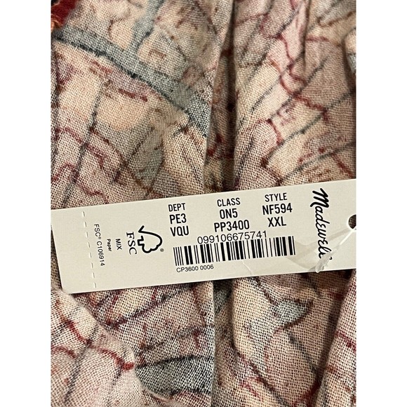 Madewell Lightestspun Cover-Up Bubble‎ Crop Top in Painted Seashells #NF594 XXL - Picture 11 of 14